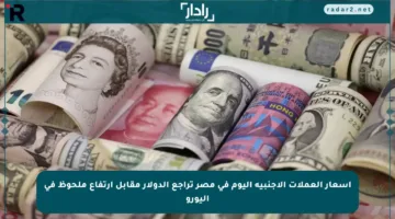 أسعار العملات الأجنبية اليوم في مصر تراجع الدولار مقابل ارتفاع ملحوظ في اليورو